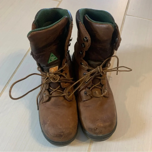 Red Wing Shoes Brown Poplar  Frontier Leather Work Steel Toe Boots 9.5 - Picture 10 of 14